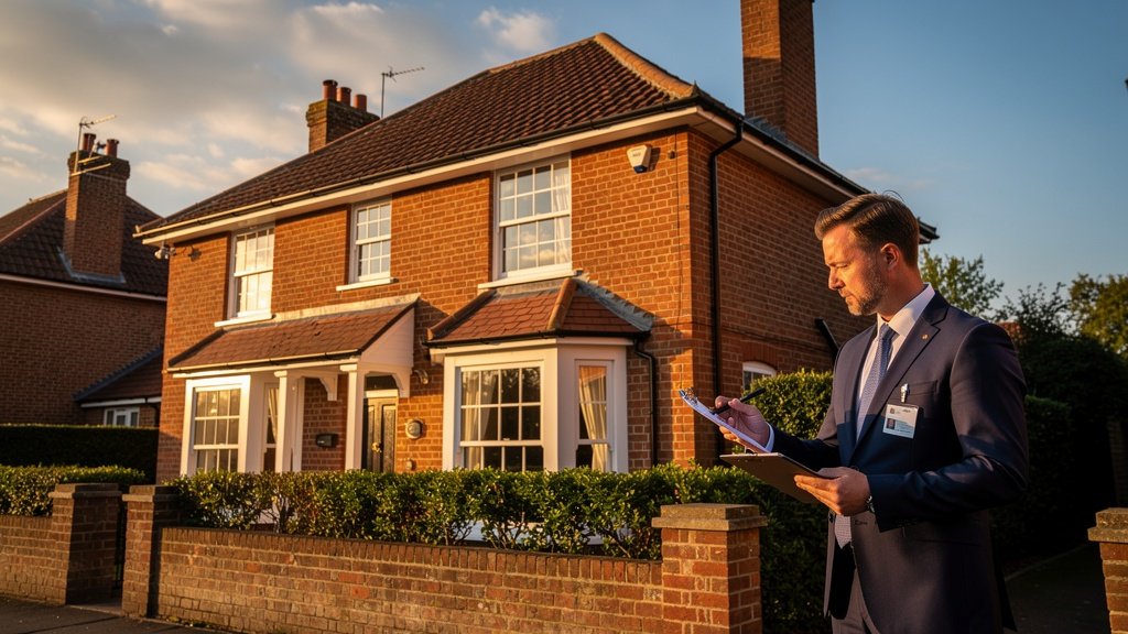 Chartered surveyor in Crawley carrying out a homebuyer survey on a residential property
